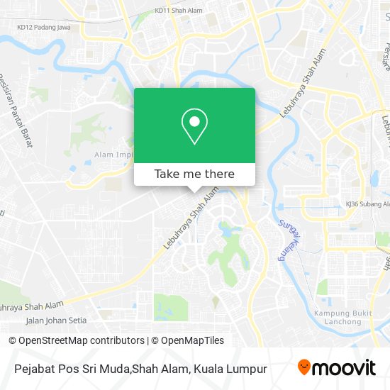 Pejabat Pos Sri Muda,Shah Alam map