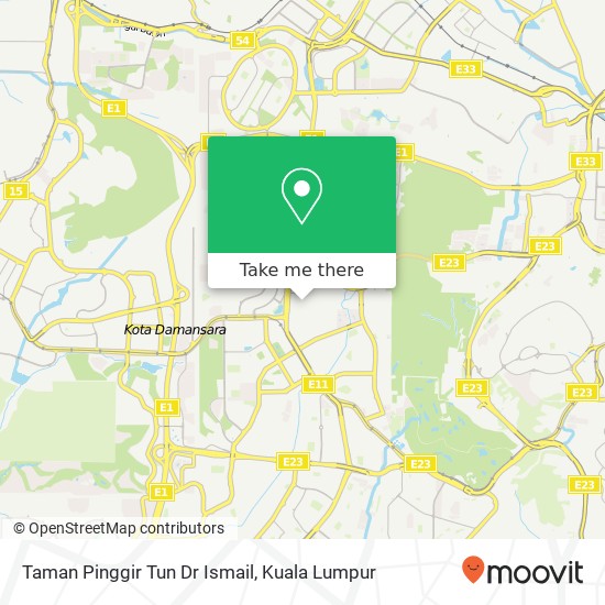Peta Taman Pinggir Tun Dr Ismail