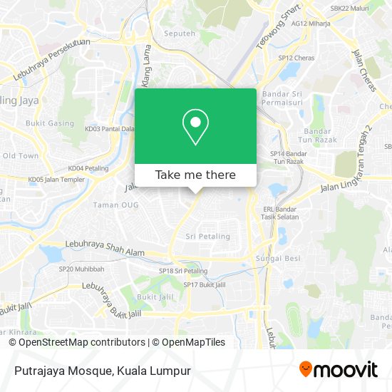 Putrajaya Mosque map