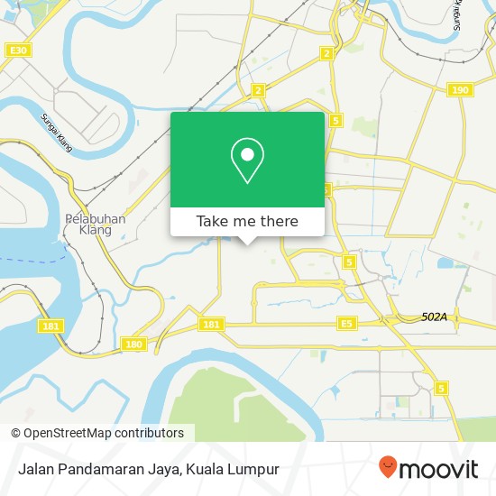 Peta Jalan Pandamaran Jaya