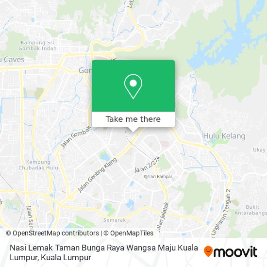 Nasi Lemak Taman Bunga Raya Wangsa Maju Kuala Lumpur map