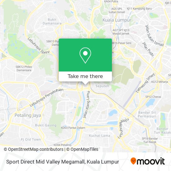 Sport Direct Mid Valley Megamall map