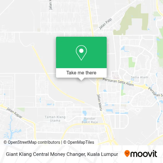 Giant Klang Central Money Changer map