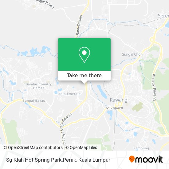 Sg Klah Hot Spring Park,Perak map