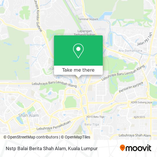 Peta Nstp Balai Berita Shah Alam