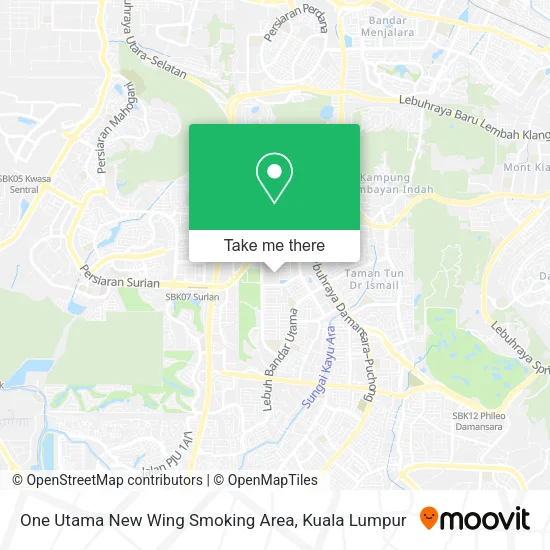 One Utama New Wing Smoking Area map