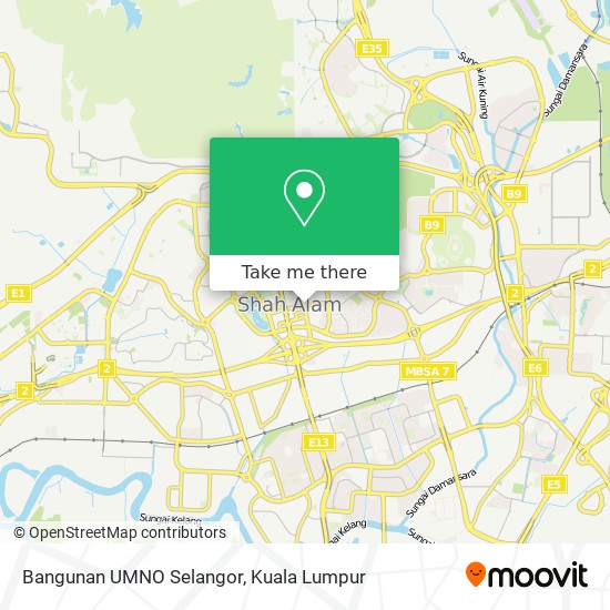 Bangunan UMNO Selangor map
