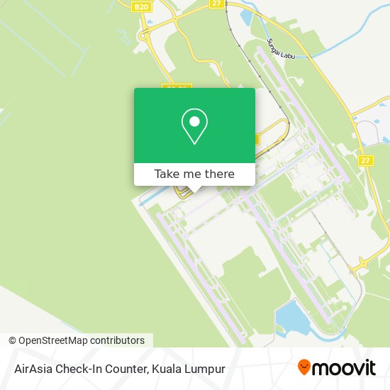 AirAsia Check-In Counter map