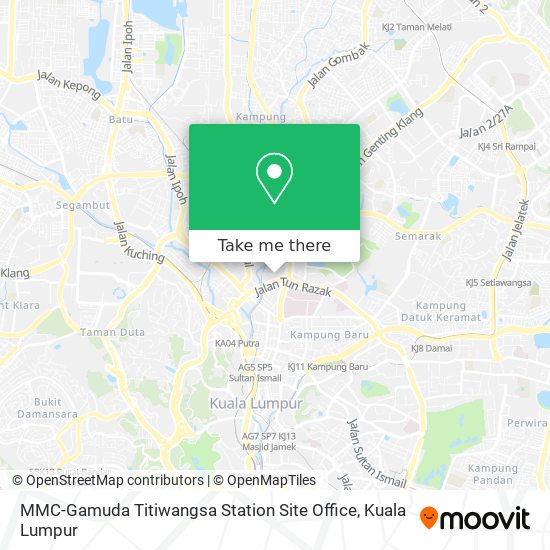 Peta MMC-Gamuda Titiwangsa Station Site Office
