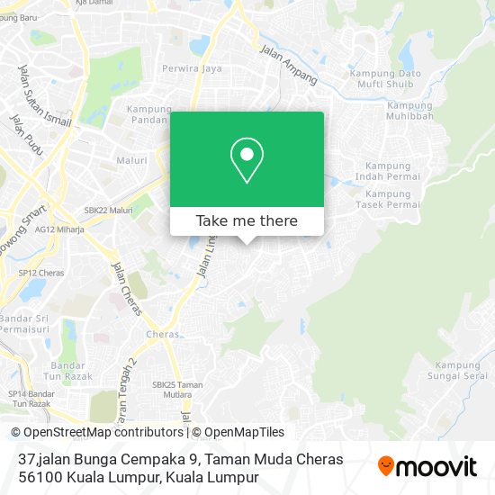 Peta 37,jalan Bunga Cempaka 9, Taman Muda Cheras 56100 Kuala Lumpur