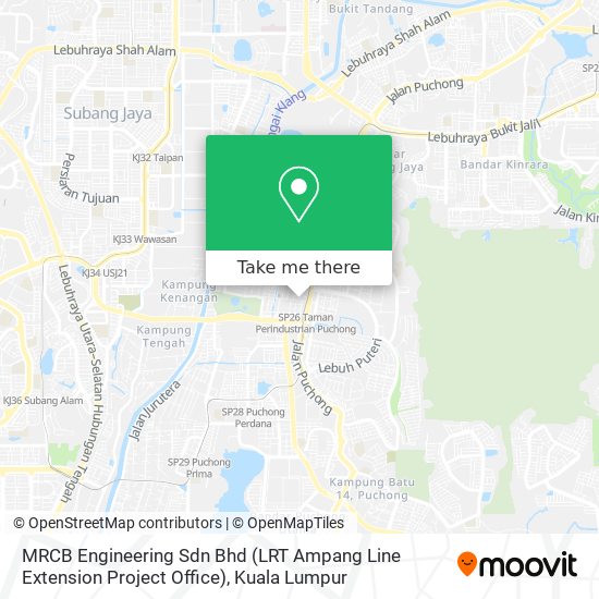 Peta MRCB Engineering Sdn Bhd (LRT Ampang Line Extension Project Office)