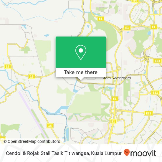 Cendol & Rojak Stall Tasik Titiwangsa map