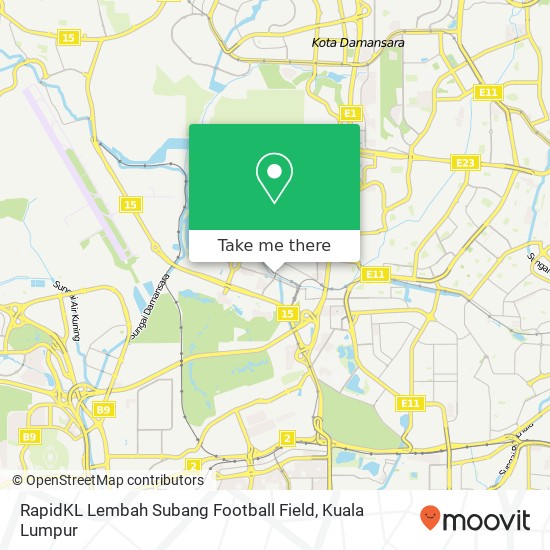 RapidKL Lembah Subang Football Field map