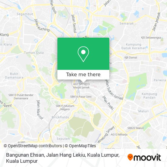 Bangunan Ehsan, Jalan Hang Lekiu, Kuala Lumpur map