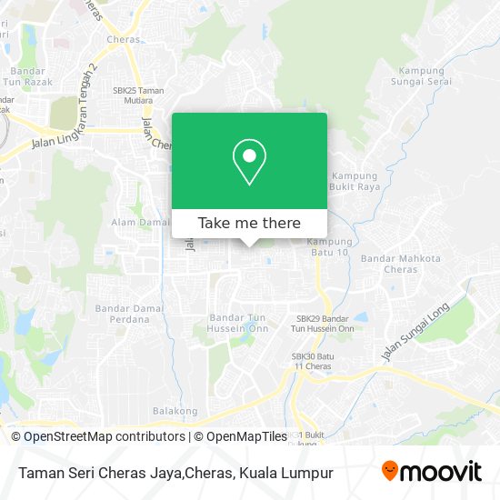 Peta Taman Seri Cheras Jaya,Cheras