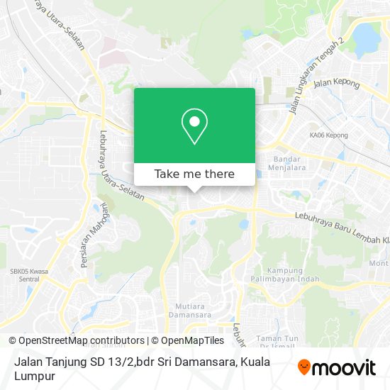 Peta Jalan Tanjung SD 13 / 2,bdr Sri Damansara