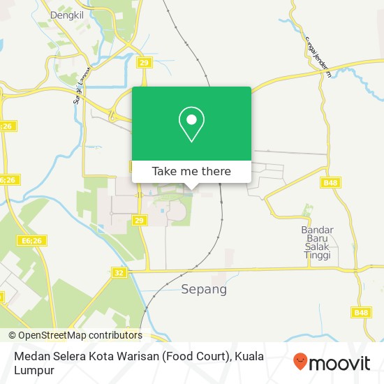 Peta Medan Selera Kota Warisan (Food Court)