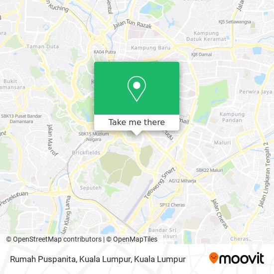 Peta Rumah Puspanita, Kuala Lumpur