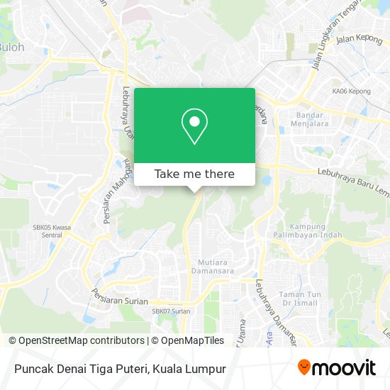 Puncak Denai Tiga Puteri map