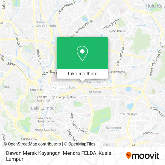 Dewan Merak Kayangan, Menara FELDA map