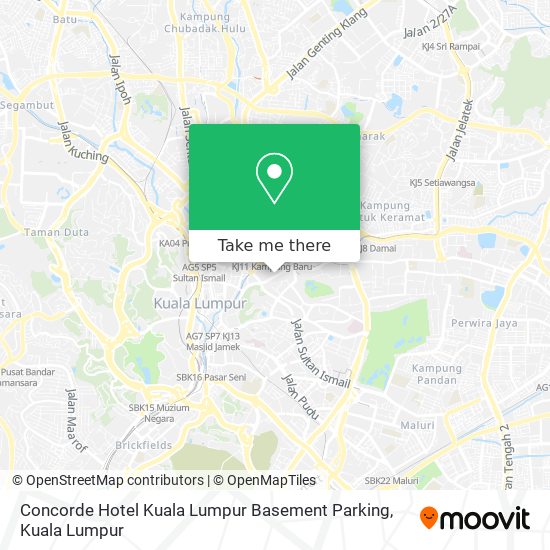 Peta Concorde Hotel Kuala Lumpur Basement Parking