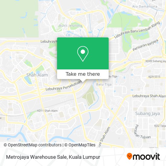 Metrojaya Warehouse Sale map