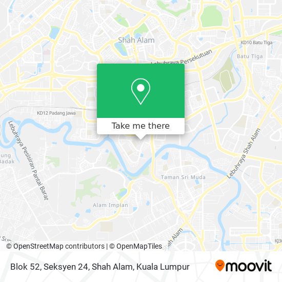 Peta Blok 52, Seksyen 24, Shah Alam