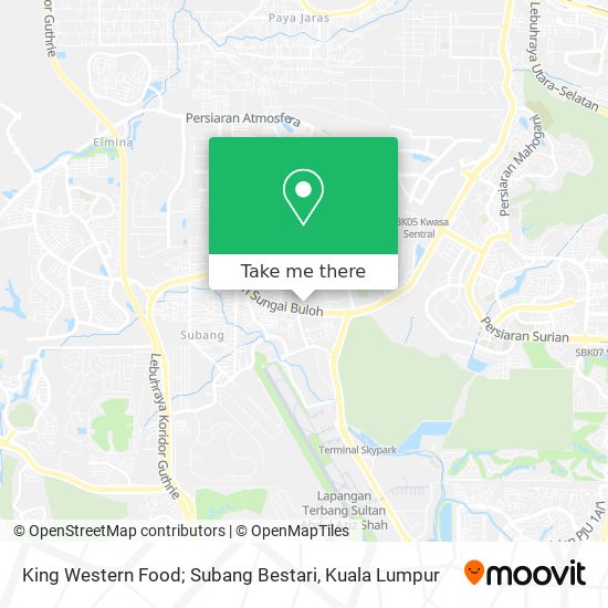King Western Food; Subang Bestari map