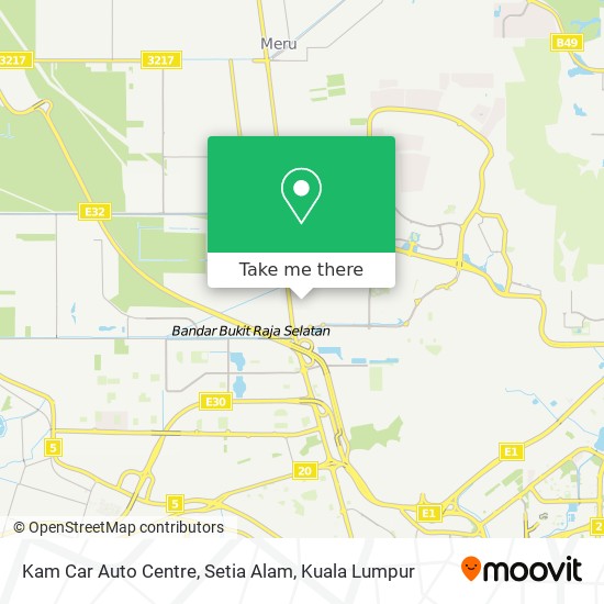 Kam Car Auto Centre, Setia Alam map