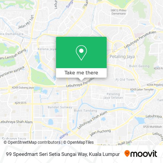 99 Speedmart Seri Setia Sungai Way map