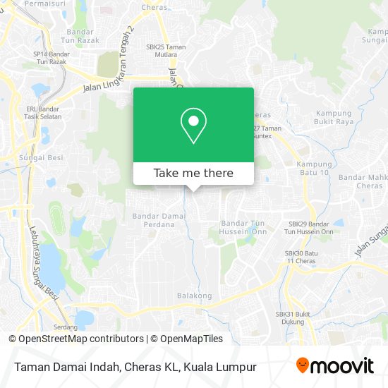 Peta Taman Damai Indah, Cheras KL