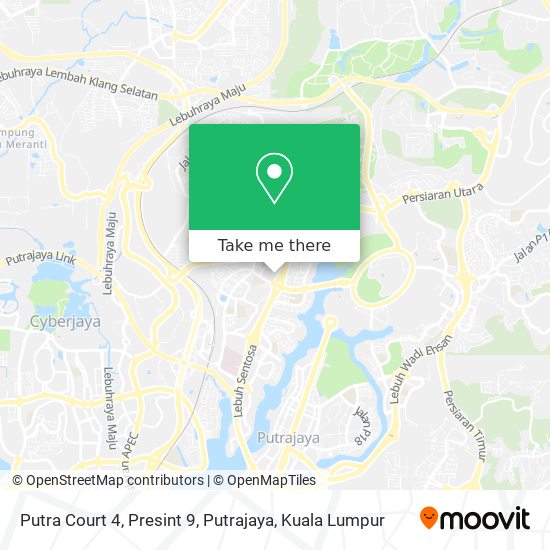 Peta Putra Court 4, Presint 9, Putrajaya