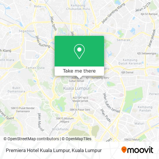 Peta Premiera Hotel Kuala Lumpur