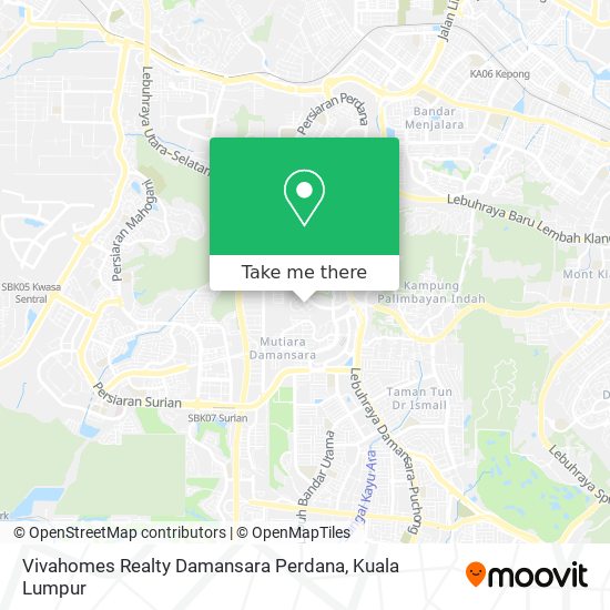 Peta Vivahomes Realty Damansara Perdana