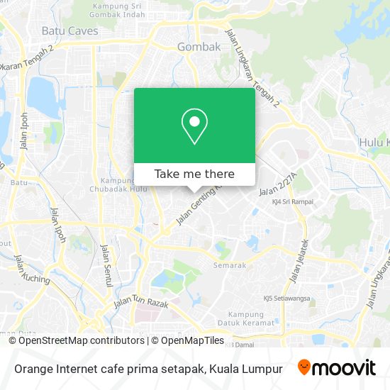 Orange Internet cafe prima setapak map