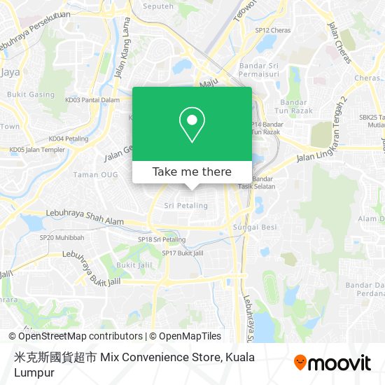 Peta 米克斯國貨超市 Mix Convenience Store