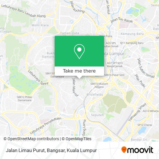 Jalan Limau Purut, Bangsar map