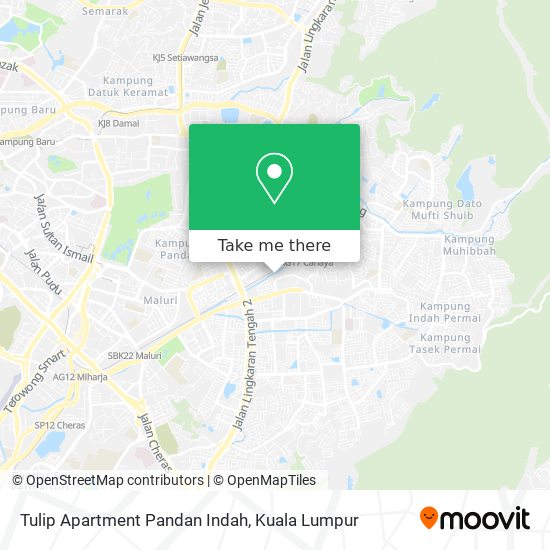 Tulip Apartment Pandan Indah map