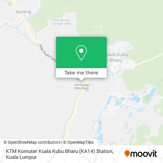 KTM Komuter Kuala Kubu Bharu (KA14) Station map