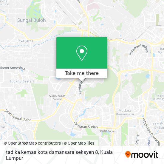 Peta tadika kemas kota damansara seksyen 8