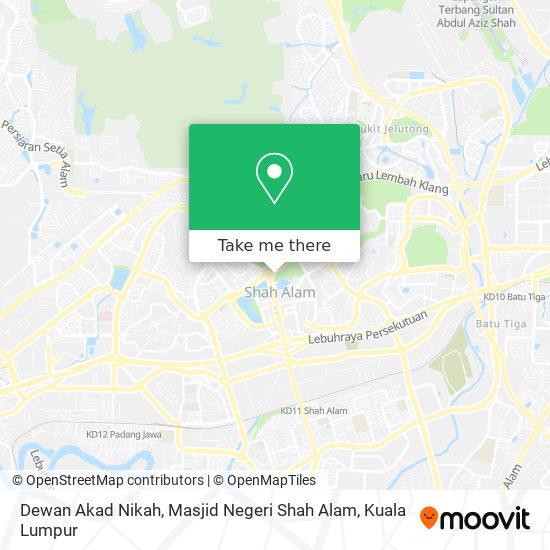 Dewan Akad Nikah, Masjid Negeri Shah Alam map