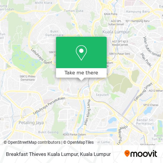 Breakfast Thieves Kuala Lumpur map