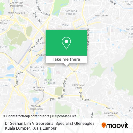 Dr Seshan Lim Vitreoretinal Specialist Gleneagles Kuala Lumper map