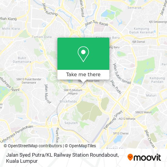 Peta Jalan Syed Putra / KL Railway Station Roundabout
