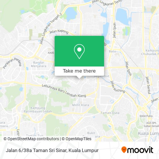 Peta Jalan 6/38a Taman Sri Sinar
