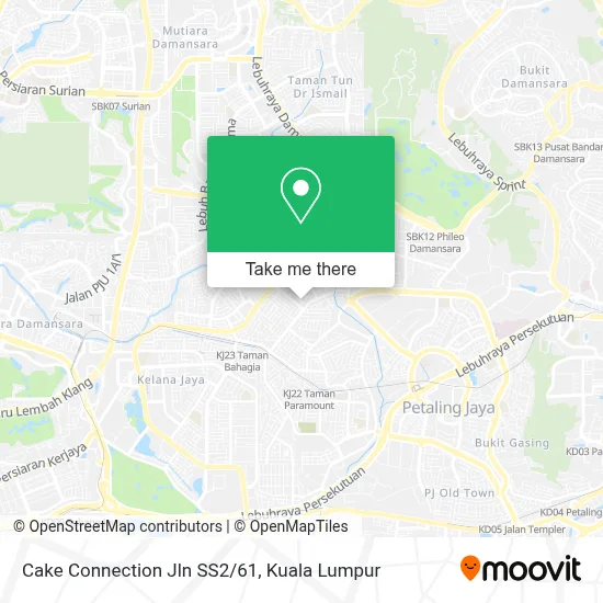 Cake Connection Jln SS2/61 map