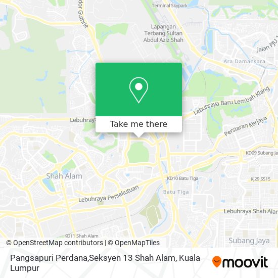 Peta Pangsapuri Perdana,Seksyen 13 Shah Alam