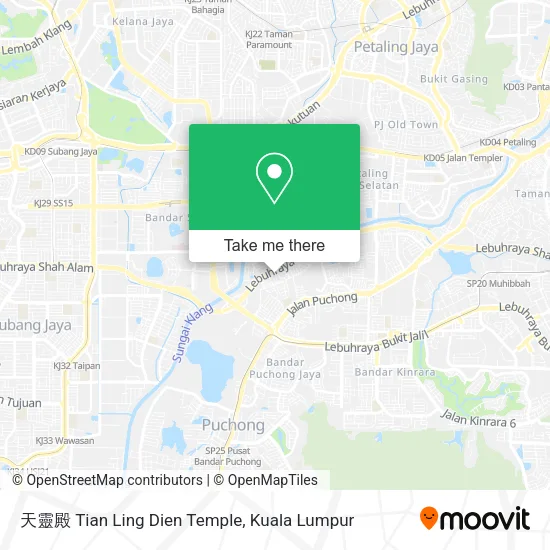 天靈殿 Tian Ling Dien Temple map
