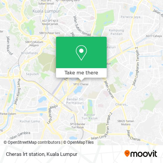 Cheras lrt station map