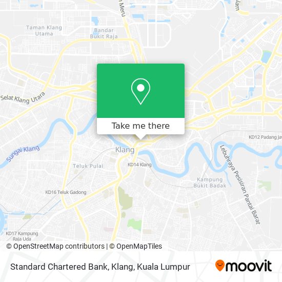 Peta Standard Chartered Bank, Klang